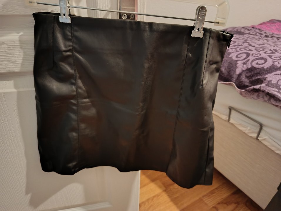 Siyah Deri Kemerli Midi Mini Etek - Görsel 2