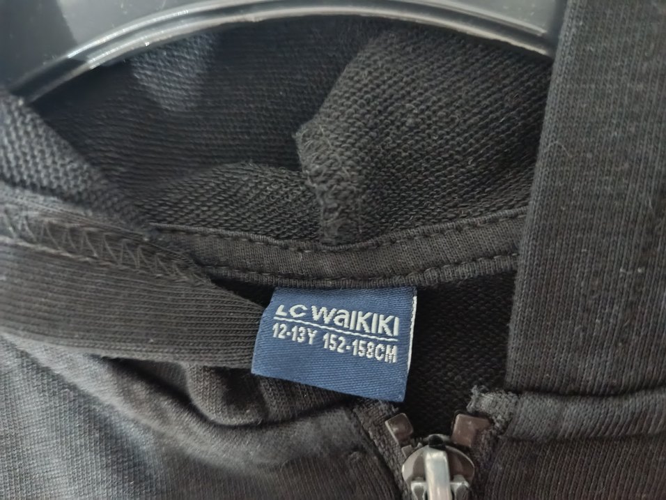 Erkek Çocuk Siyah Fermuarlı Sweatshirt - Görsel 3