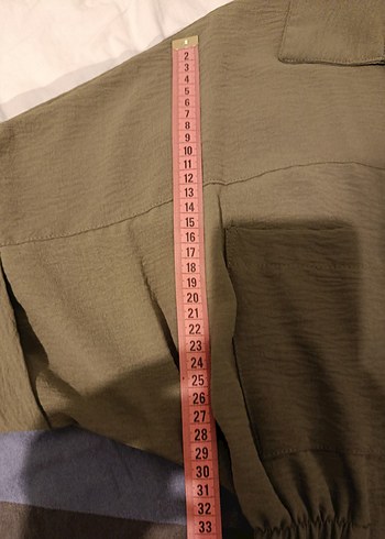 Kemerli Haki Kadın Midi Tulum - Görsel 5