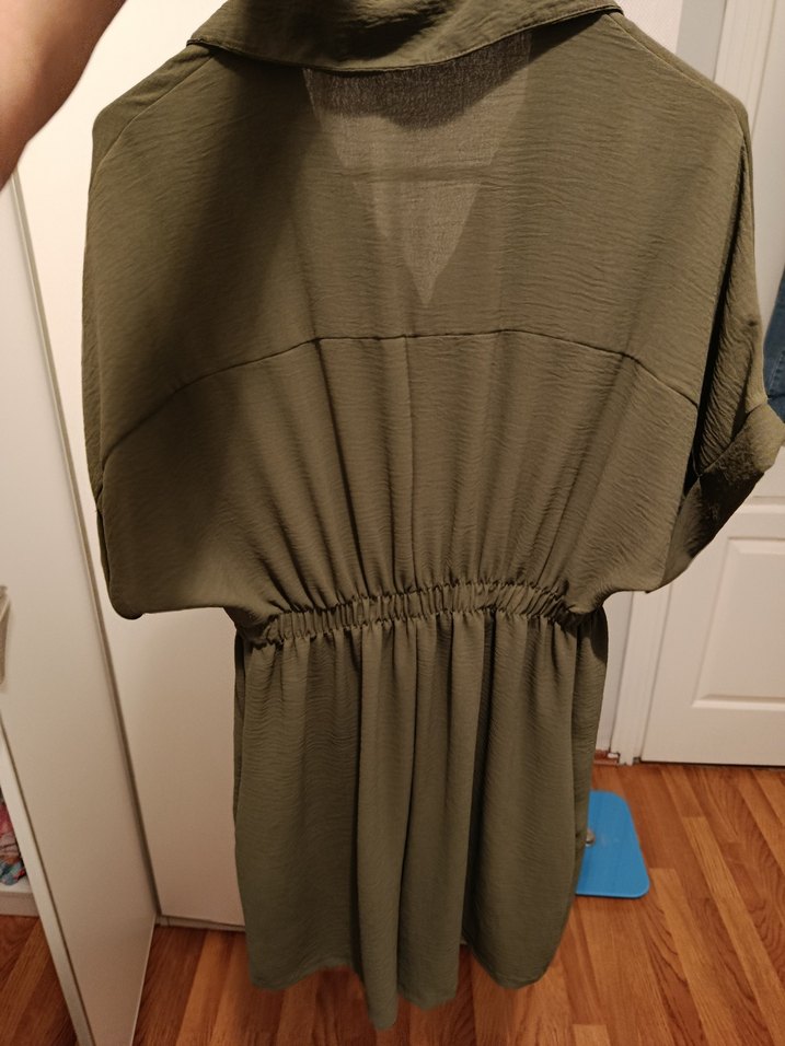 Kemerli Haki Kadın Midi Tulum - Görsel 2