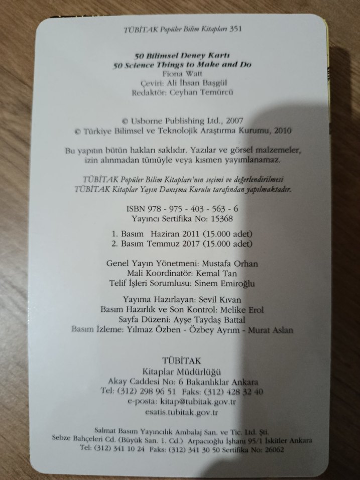 50 Bilimsel Deney Kartı Çocuk Kitabı - Görsel 2