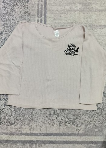 Bej Kız çocuk Bisiklet Yaka pijama üstü