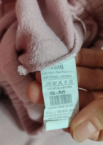 s Beden pembe Renk Pembe Piliseli Midi Keten Kadın Pantolon