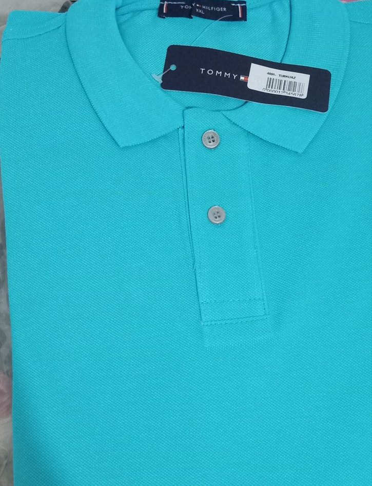 Turkuaz Erkek Polo Yaka Tişört - Görsel 2