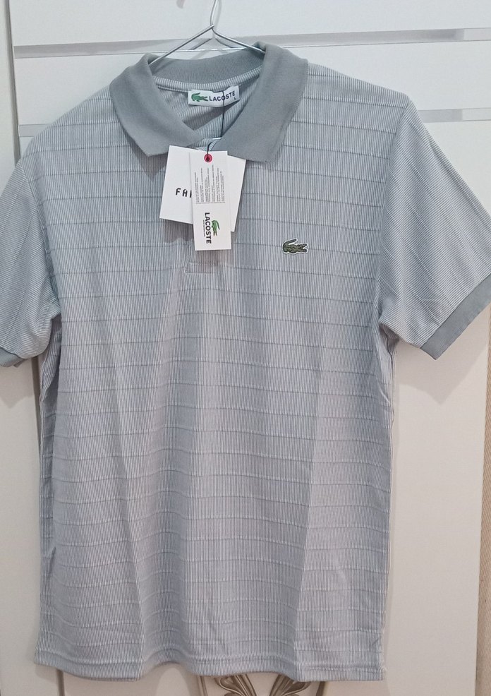 Gri Kısa Kollu Polo Tişört - Görsel 3