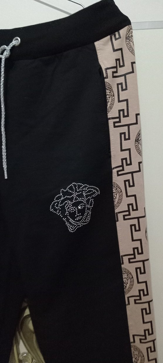 Siyah Baskılı Fermuarlı kadın 
Eşofman Altı - Görsel 2