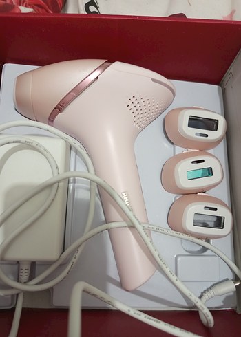 Pembe Lazer Epilasyon Cihazı ve 4 Başlık