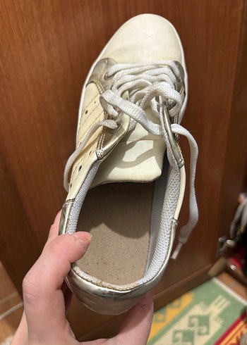 Beyaz Bağcıklı Spor Ayakkabı - Görsel 5