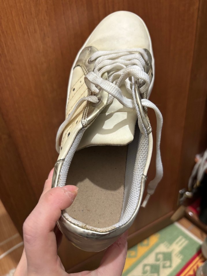 Beyaz Bağcıklı  Spor Ayakkabı - Görsel 5