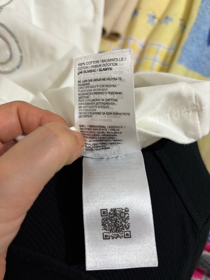 LOEWE Beyaz Barkodlu Kadın Tişört - Görsel 3