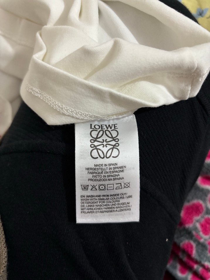 LOEWE Beyaz Barkodlu Kadın Tişört - Görsel 4