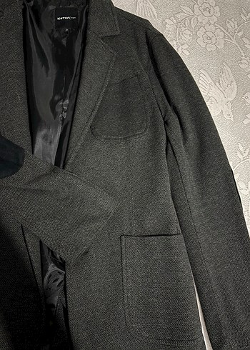 Erkek Füme Dirsek Yamalı Blazer Ceket - Görsel 3