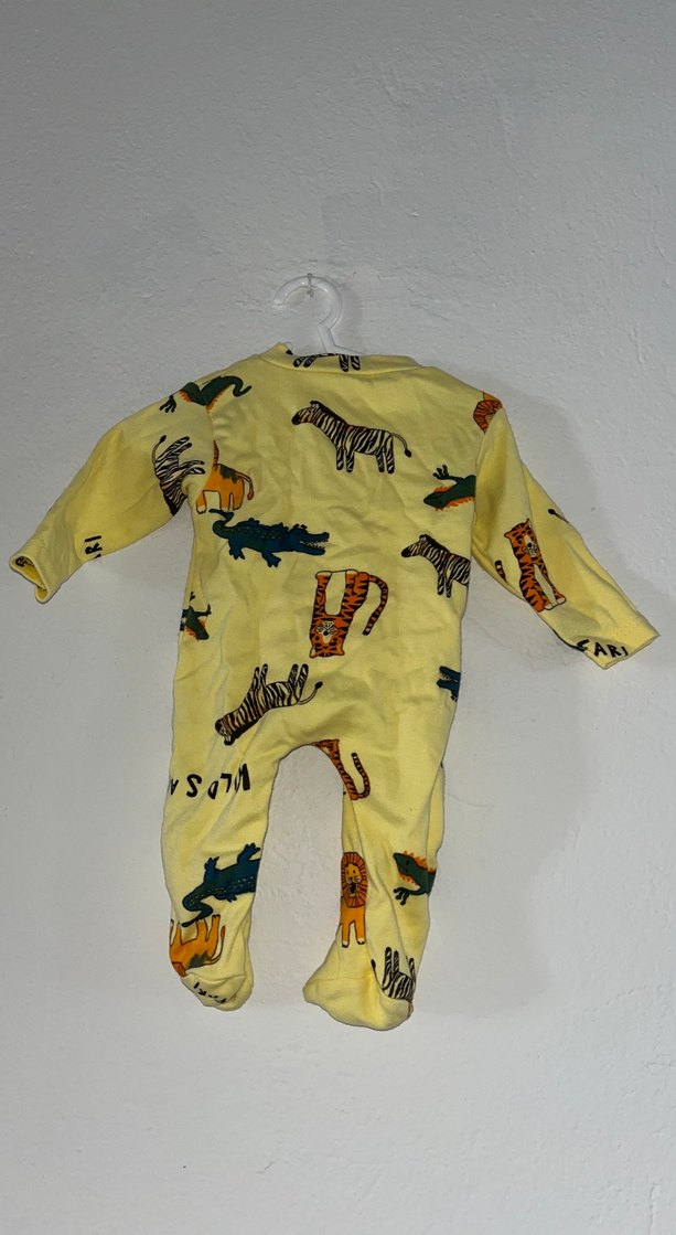 Sarı Desenli Uzun Kollu Bebek Tulum - Görsel 2