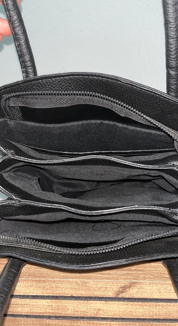 Siyah Deri Kadın Omuz ve kol Çantası - Görsel 2