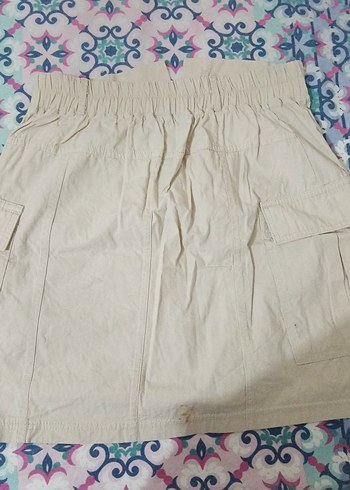 Zara Bej Kadın Keten Mini etek