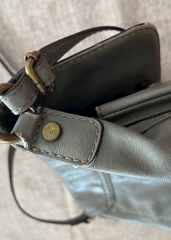 Beden gri Renk Ninewest marka Gri Deri Kadın Çanta Tokalı
