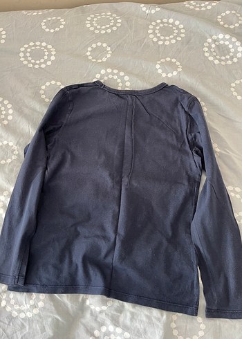 Kız Çocuk Lacivert Uzun Kollu Basic Tişört - Görsel 2