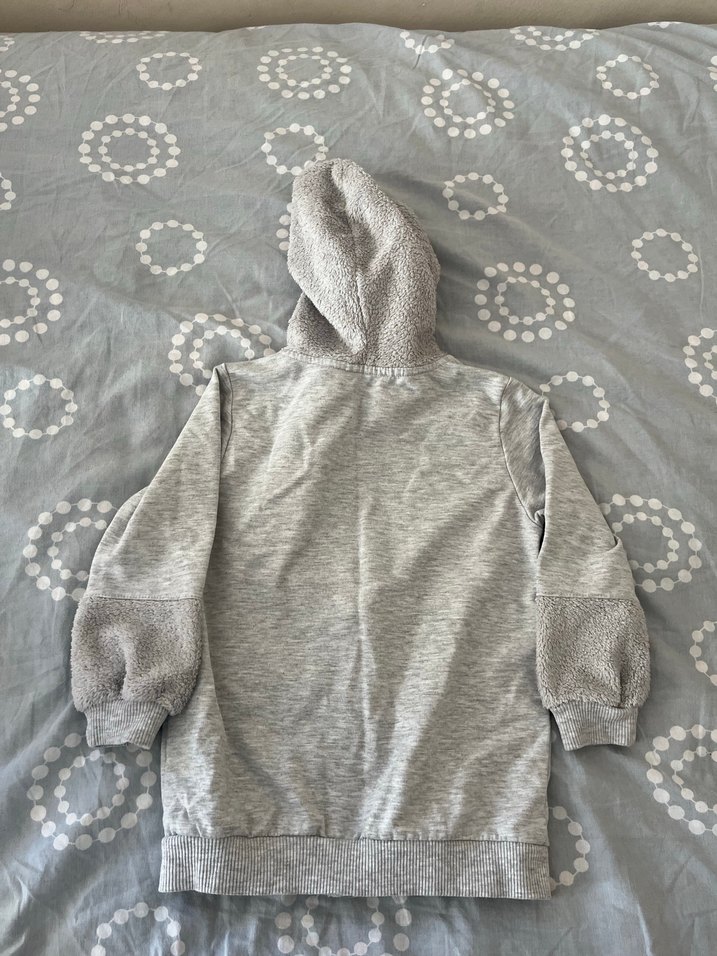 Civil marka 4-5 yaş Kız Çocuk Gri Kapüşonlu Sweatshirt - Görsel 4