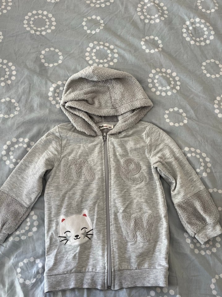 Civil marka 4-5 yaş Kız Çocuk Gri Kapüşonlu Sweatshirt - Görsel 2