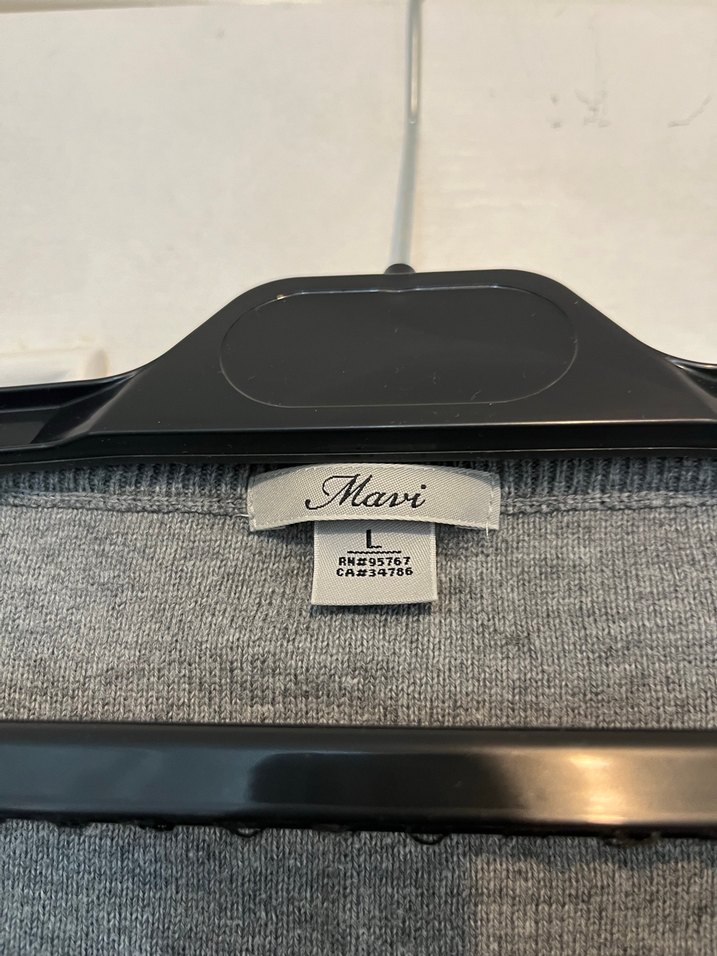 Mavi marka L beden Gri Düğmeli Kadın Hırka - Görsel 2