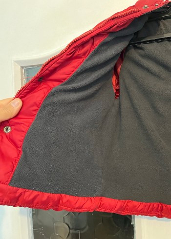 Zara marka Koyu Kırmızı Erkek Çocuk Düğmeli Mont - Görsel 6