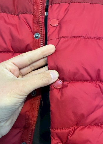 Zara marka Koyu Kırmızı Erkek Çocuk Düğmeli Mont - Görsel 4
