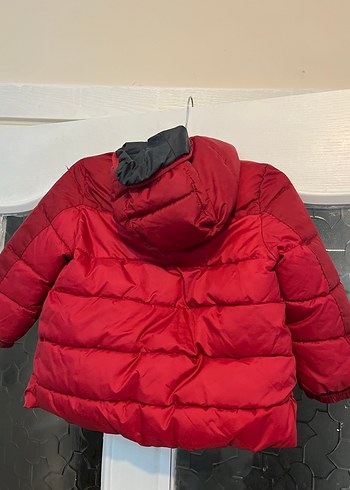 Zara marka Koyu Kırmızı Erkek Çocuk Düğmeli Mont - Görsel 2