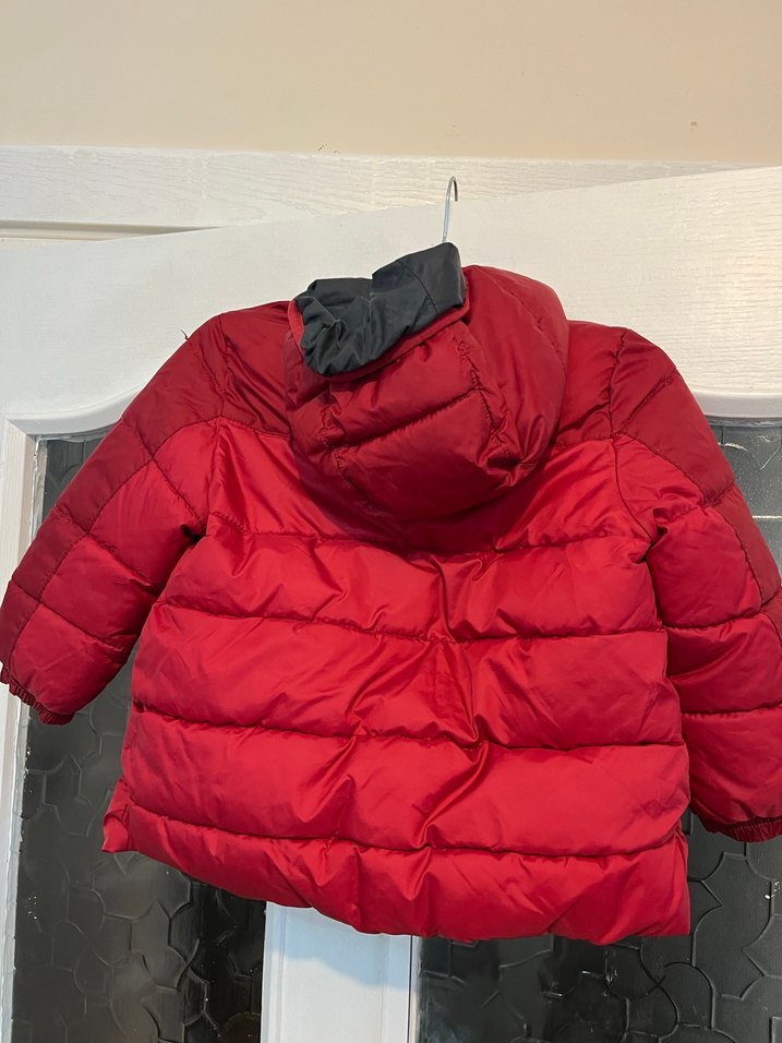 Zara marka Koyu Kırmızı Erkek Çocuk Düğmeli Mont - Görsel 3