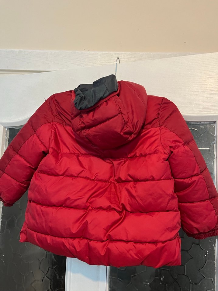 Zara marka Koyu Kırmızı Erkek Çocuk Düğmeli Mont - Görsel 2