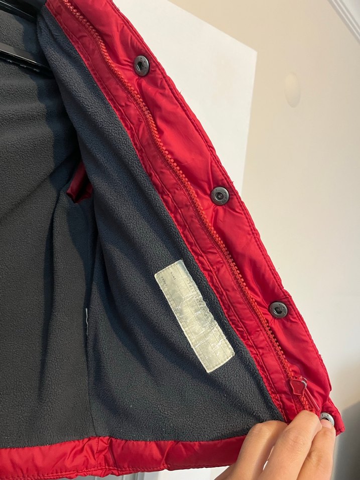 Zara marka Koyu Kırmızı Erkek Çocuk Düğmeli Mont - Görsel 5