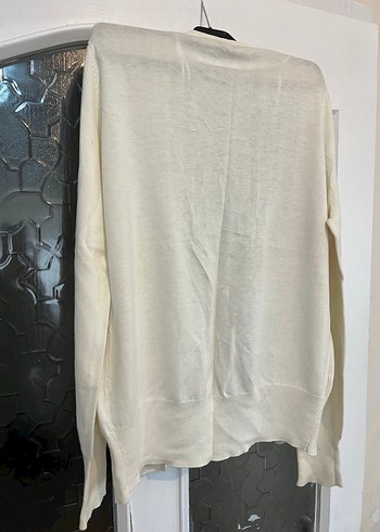 Park brovo 44 beden Düğmeli Beyaz Midi Kadın Hırka - Görsel 3