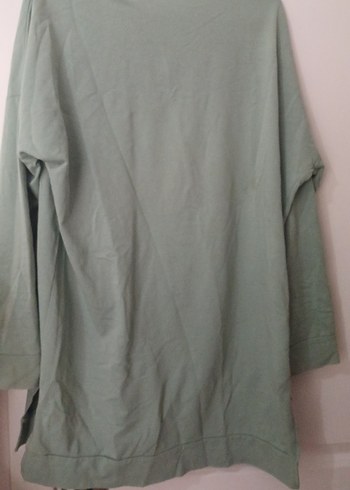 Yeşil Pamuklu Uzun Kollu Sweatshirt - Görsel 3