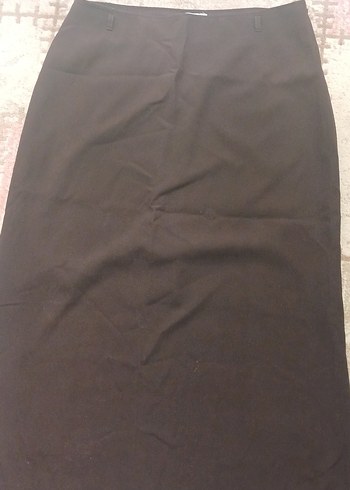 Kahverengi Drapeli Uzun Kadın Etek - Görsel 2