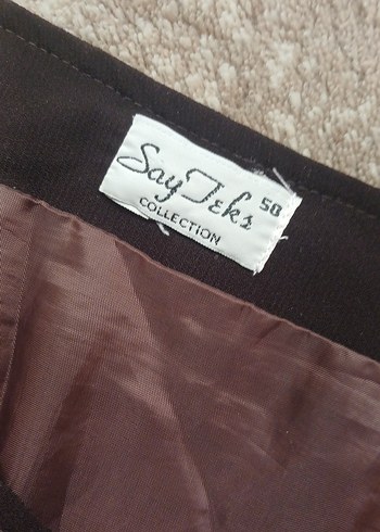 Kahverengi Drapeli Uzun Kadın Etek - Görsel 3