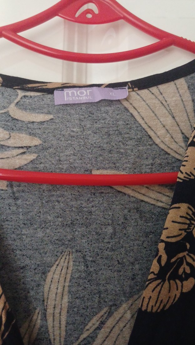 Bohem V Yaka Desenli Uzun Elbise - Görsel 3