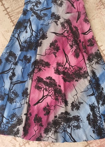 Renkli Bağlama Desenli Bohem Uzun Etek - Görsel 2