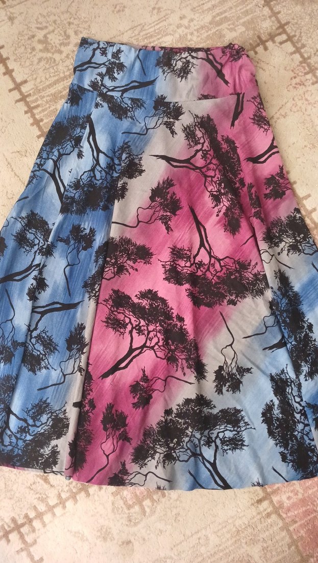 Renkli Bağlama Desenli Bohem Uzun Etek - Görsel 2