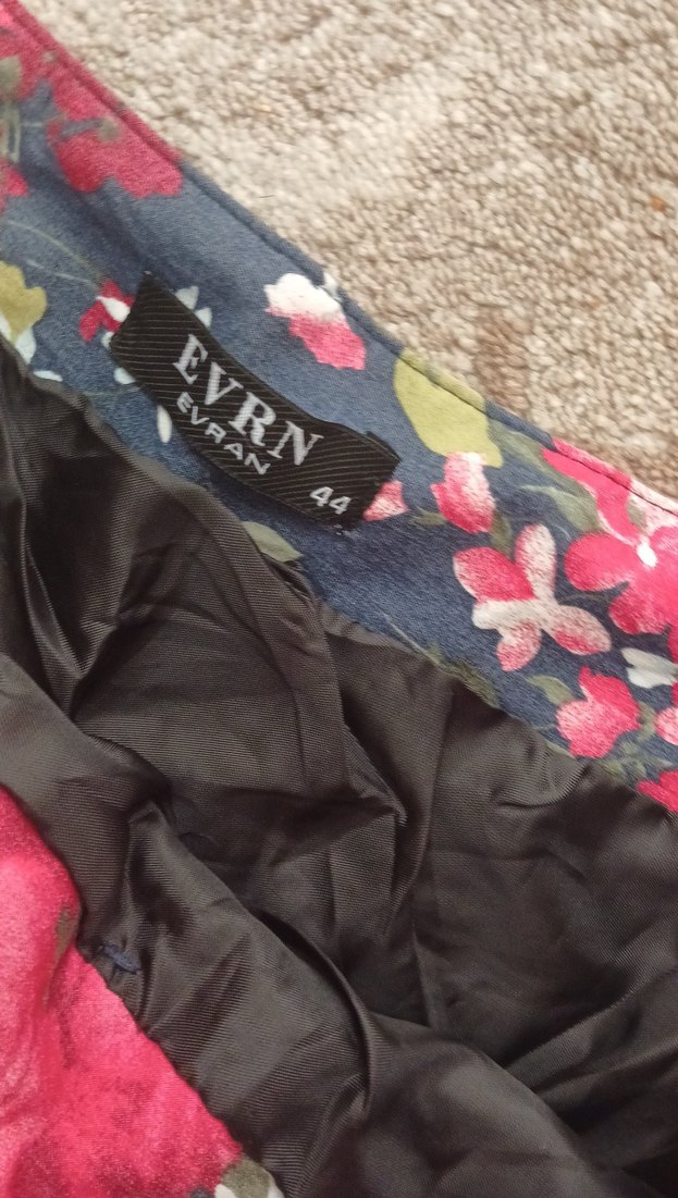 Çiçek Desenli Düğmeli Uzun Bohem Etek - Görsel 2