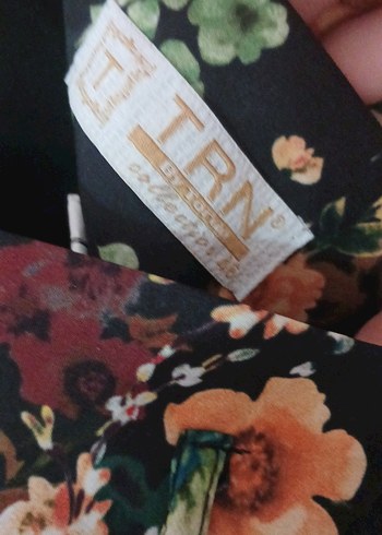 koyu renkli cicek desenli etek - Görsel 3