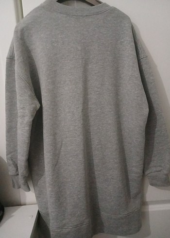 xl Beden Düğmeli Gri Kadın Sweatshirt