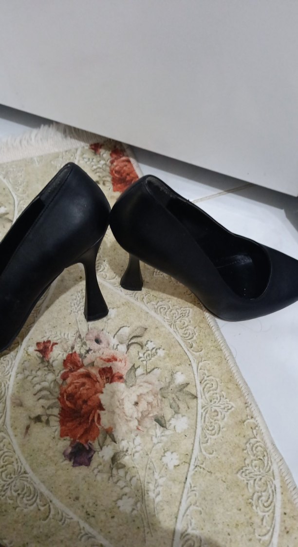 Siyah Stiletto Topuklu Kadın Ayakkabı Topuk boyu 10 cm - Görsel 3