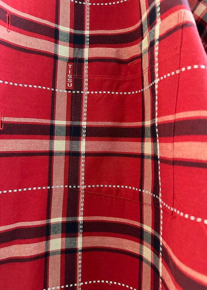 KIRMIZI KARELİ ERKEK GÖMLEK - Görsel 2