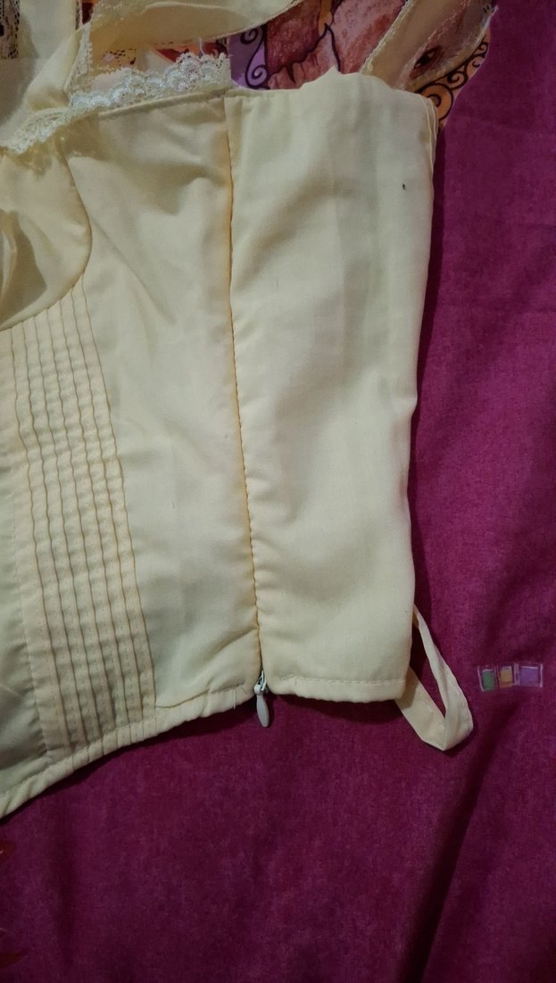 Sarı Dantel Detaylı Straplez Büstiyer - Görsel 5