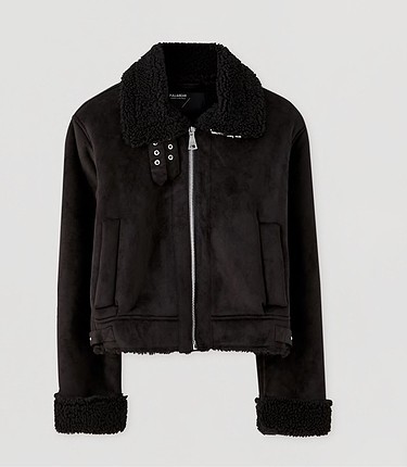 Pull&Bear; // içi yünlü süet ceket /S