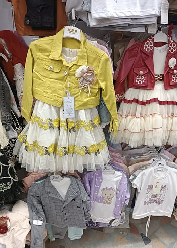 Diger Kız Çocuk Nakışlı Beyaz Elbise - Görsel 14