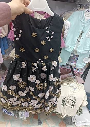 Diger Kız Çocuk Nakışlı Beyaz Elbise - Görsel 16