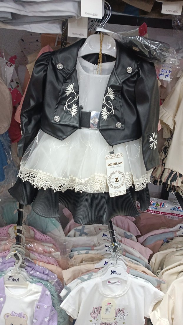 Diger Kız Çocuk Nakışlı Beyaz Elbise - Görsel 2