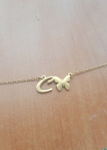  Beden Diger Altın Renk Minimalist Kelebekli Kolye