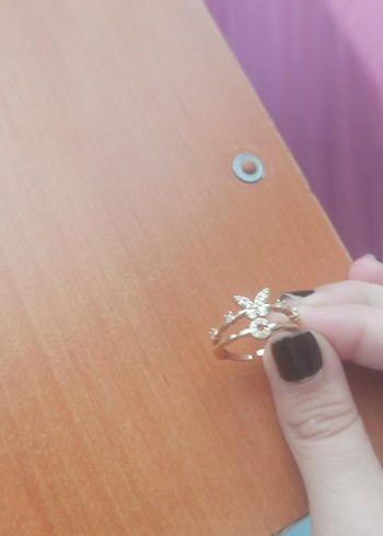 Beden altın Renk Pullu Minimalist Bohem Kadın Yüzük