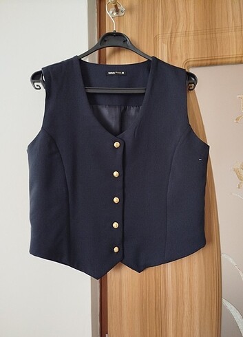 Defacto Lacivert Blazer Yelek